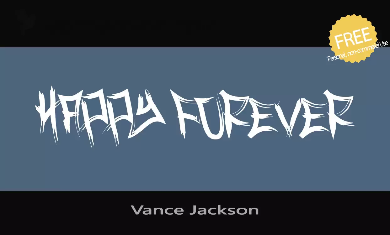 Font Sample of Vance-Jackson