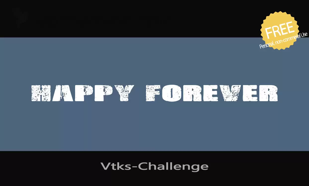 「Vtks-Challenge」字体效果图