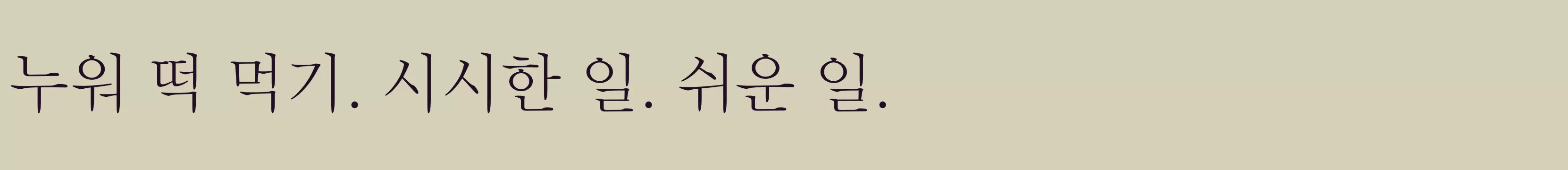 「타이포 씨명조110」字体效果图