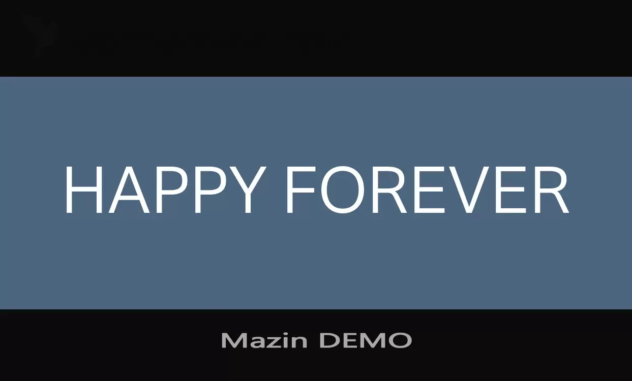 「Mazin-DEMO」字体效果图