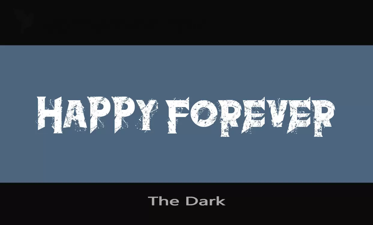 Font Sample of The-Dark