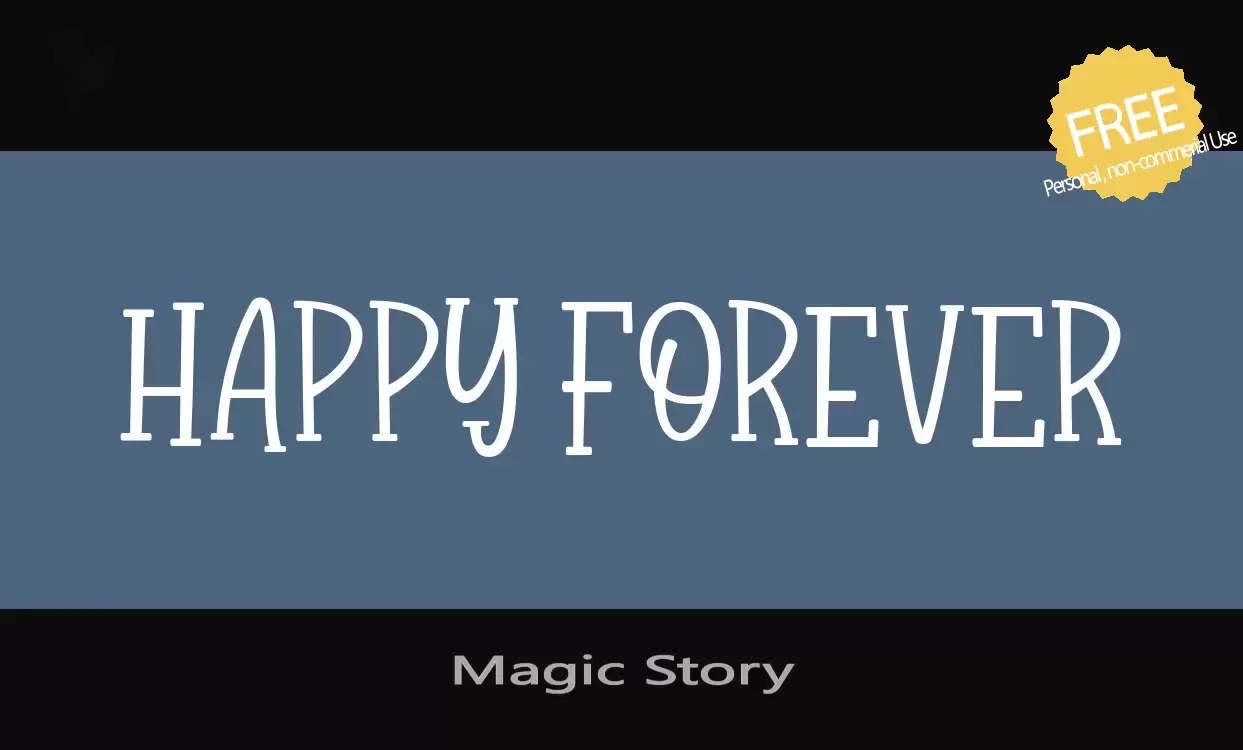 Font Sample of Magic-Story