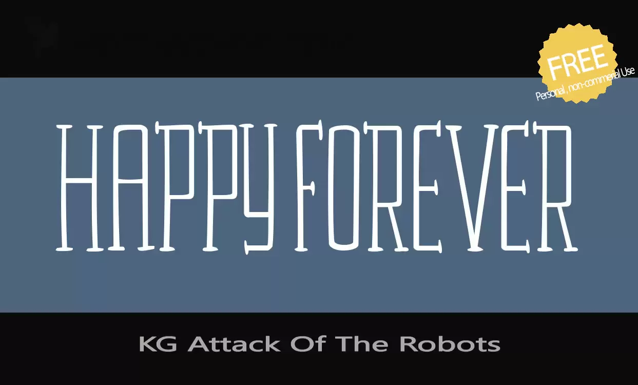 「KG-Attack-Of-The-Robots」字体效果图