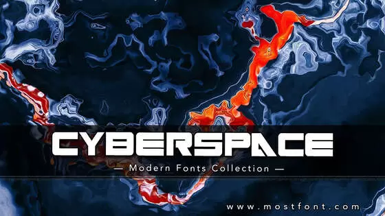 「Cyberspace」字体排版样式