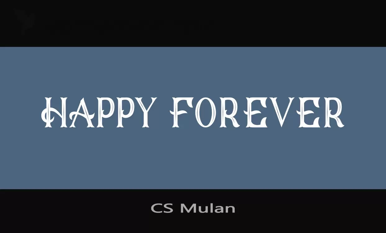 Font Sample of CS-Mulan