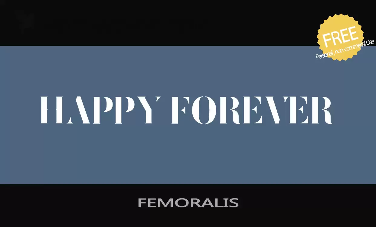 Font Sample of FEMORALIS