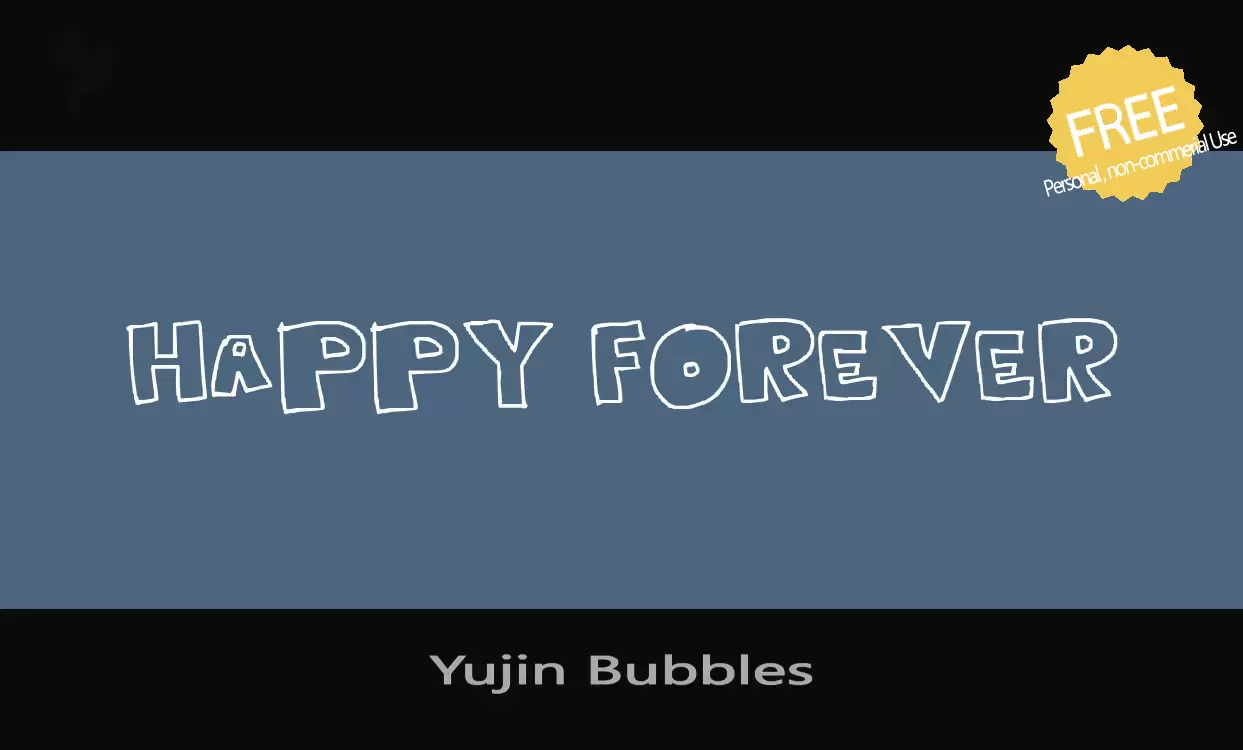 「Yujin-Bubbles」字体效果图