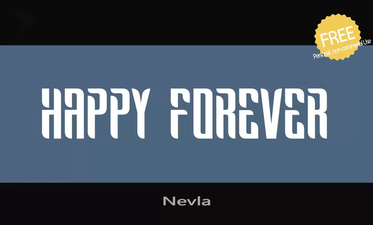 Font Sample of Nevla