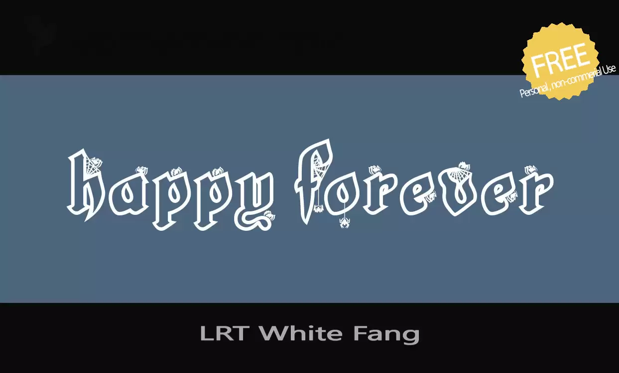 「LRT-White-Fang」字体效果图