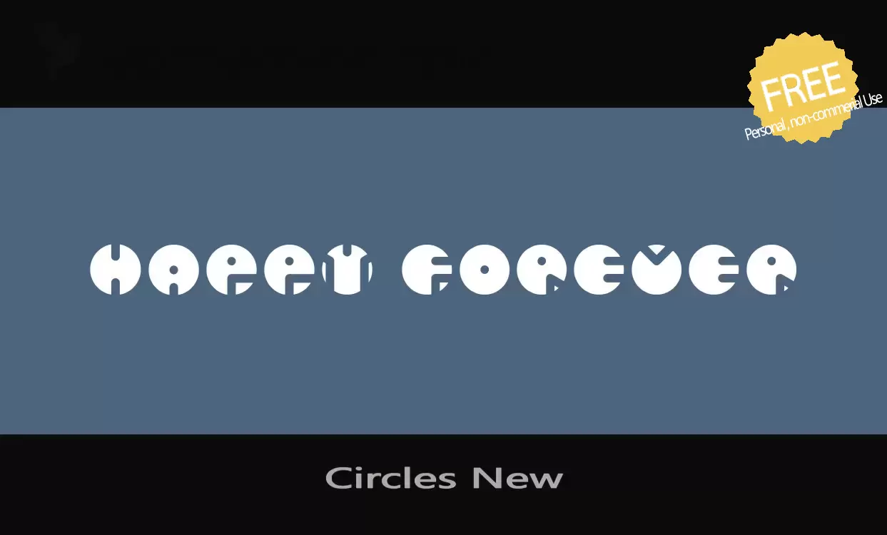 Font Sample of Circles-New