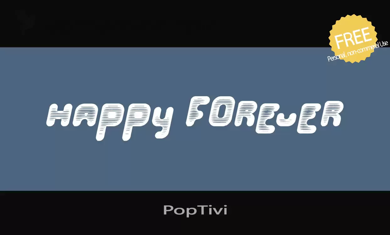 Font Sample of PopTivi