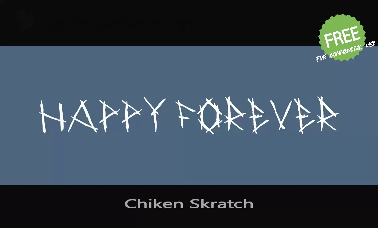 Font Sample of Chiken-Skratch