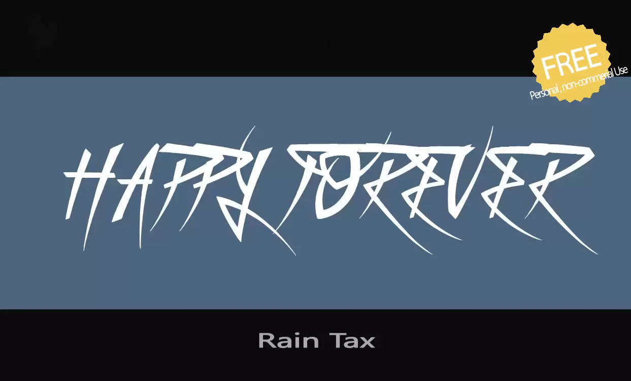 「Rain-Tax」字体效果图