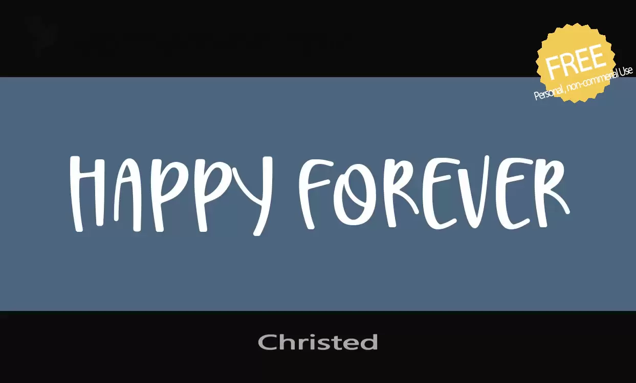 Font Sample of Christed