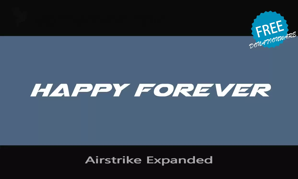 Font Sample of Airstrike-Expanded