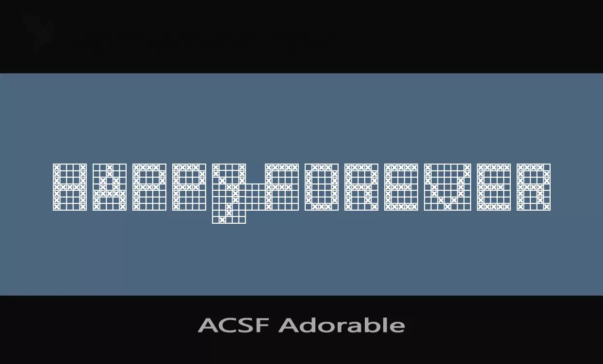 Font Sample of ACSF-Adorable