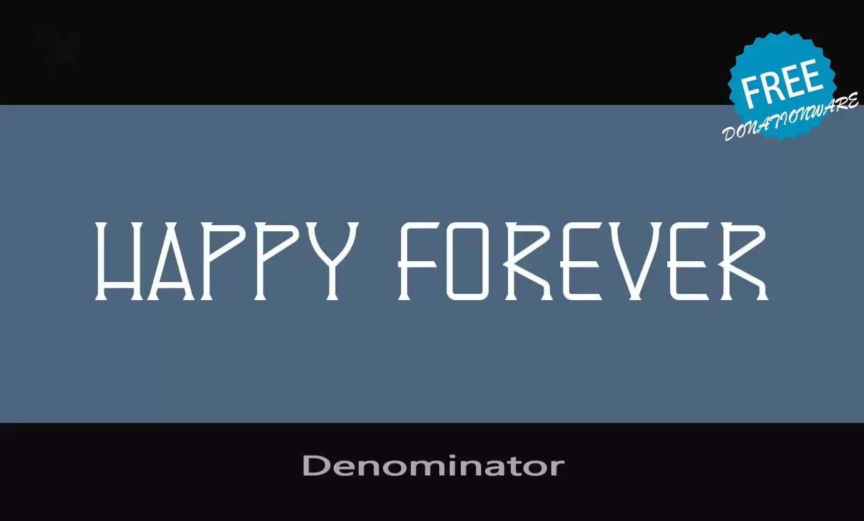 Font Sample of Denominator