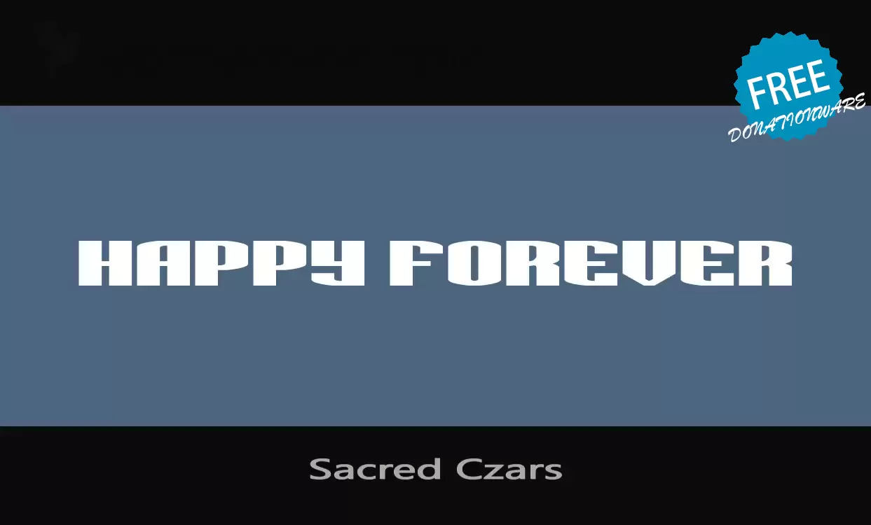 Font Sample of Sacred-Czars