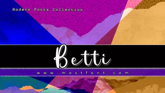 「Bettie」字体排版图片