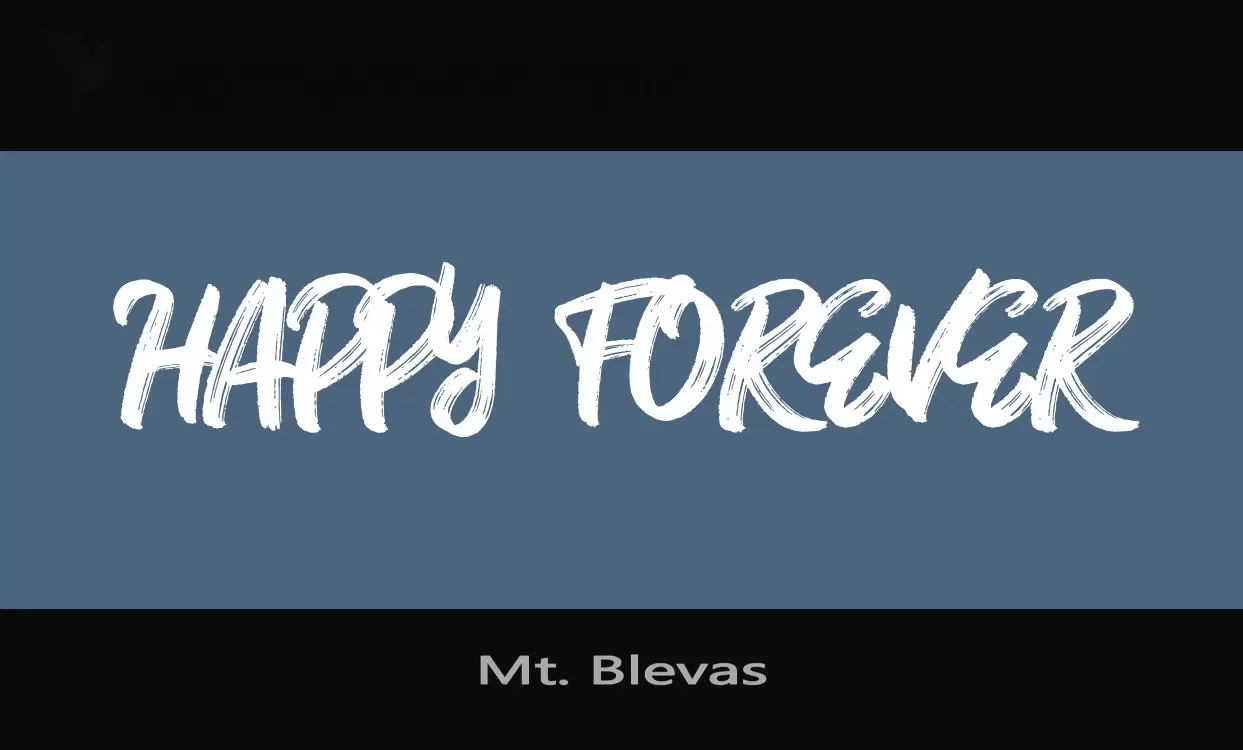 Font Sample of Mt.-Blevas