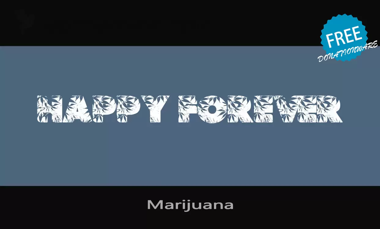 Font Sample of Marijuana