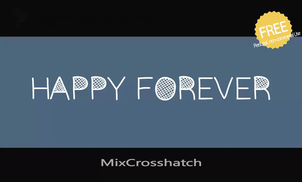 Font Sample of MixCrosshatch