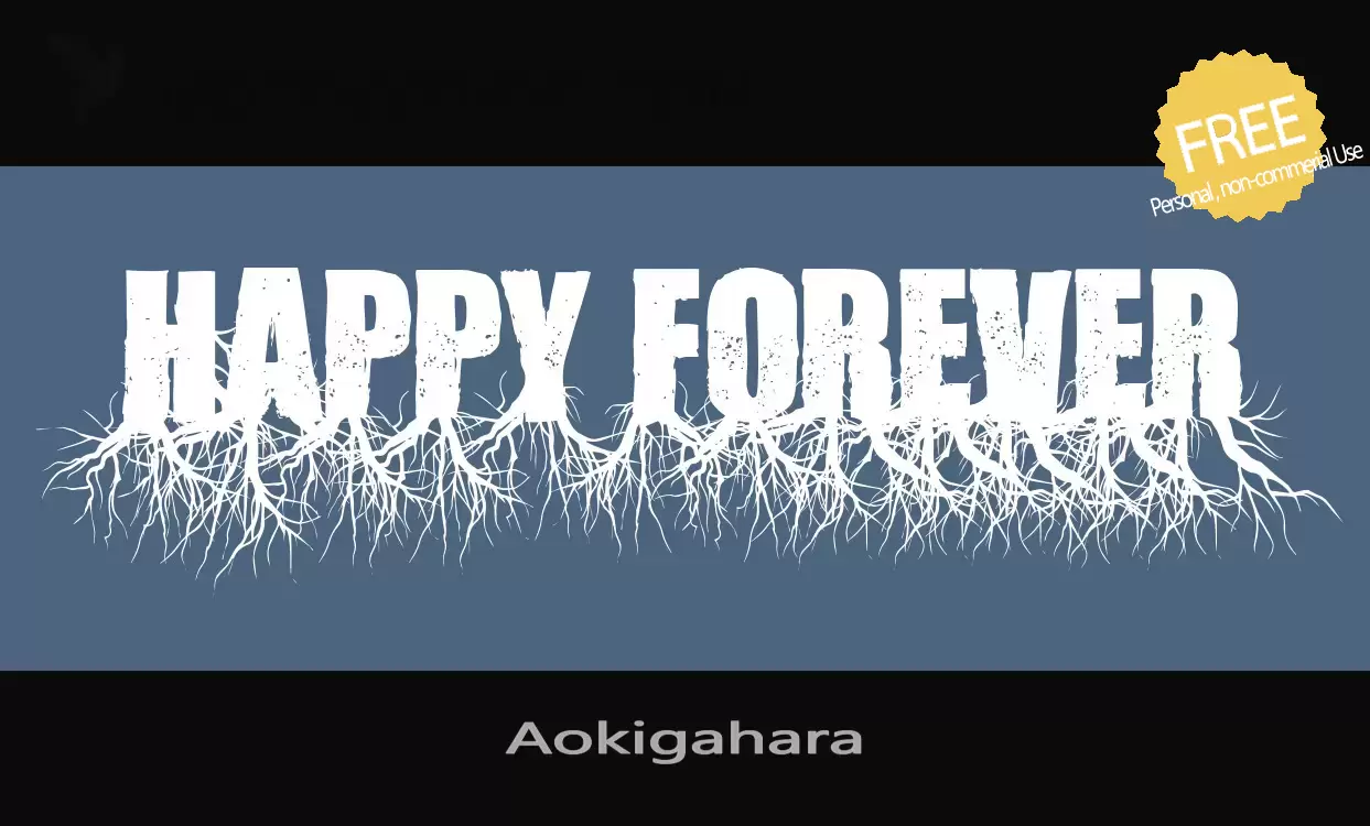 「Aokigahara」字体效果图