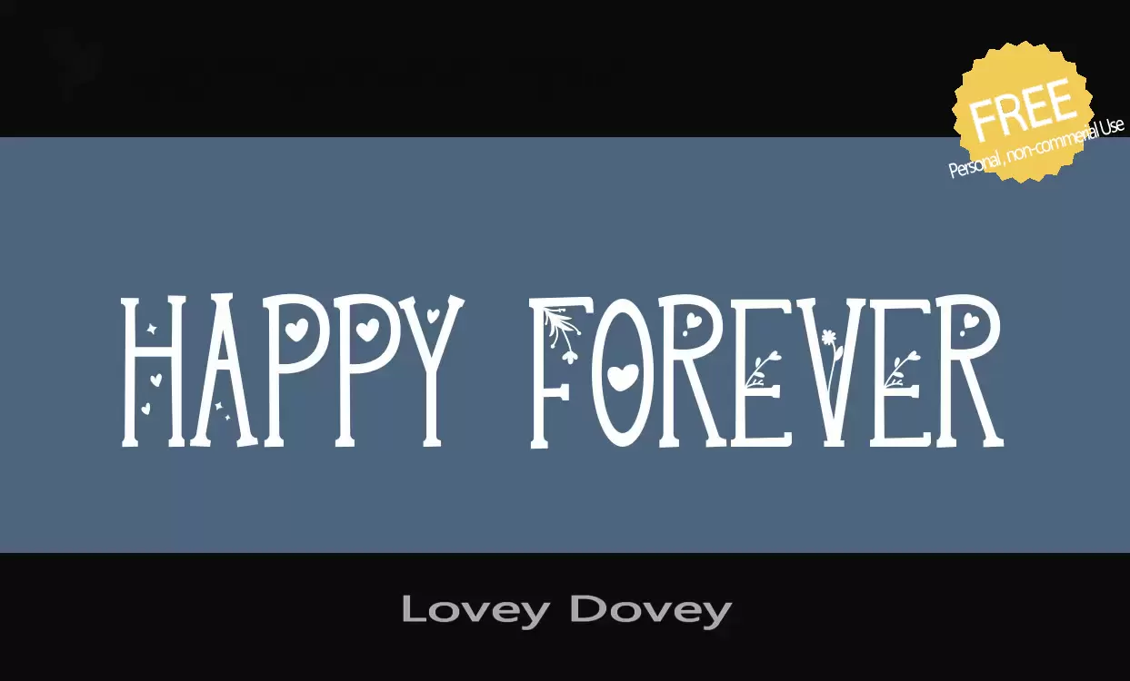 Font Sample of Lovey-Dovey