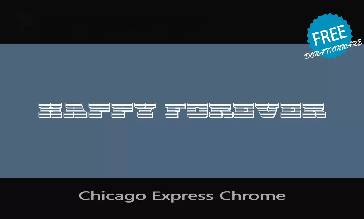 「Chicago-Express-Chrome」字体效果图