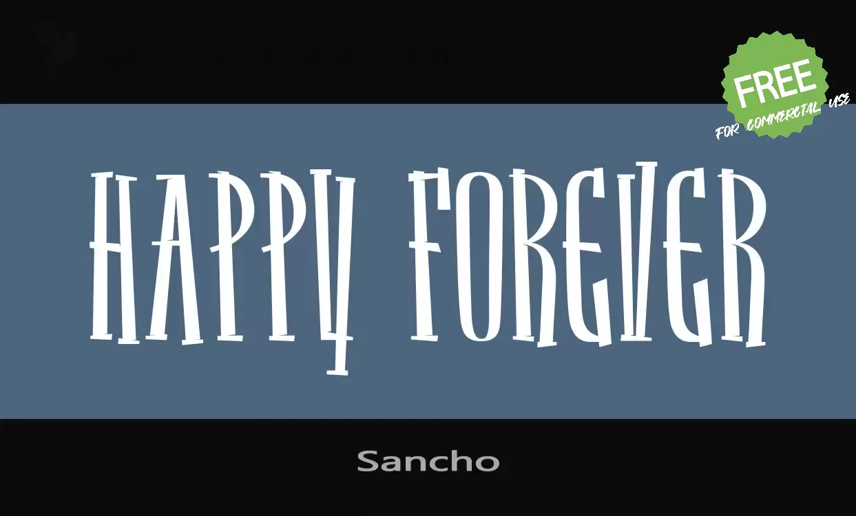 「Sancho」字体效果图