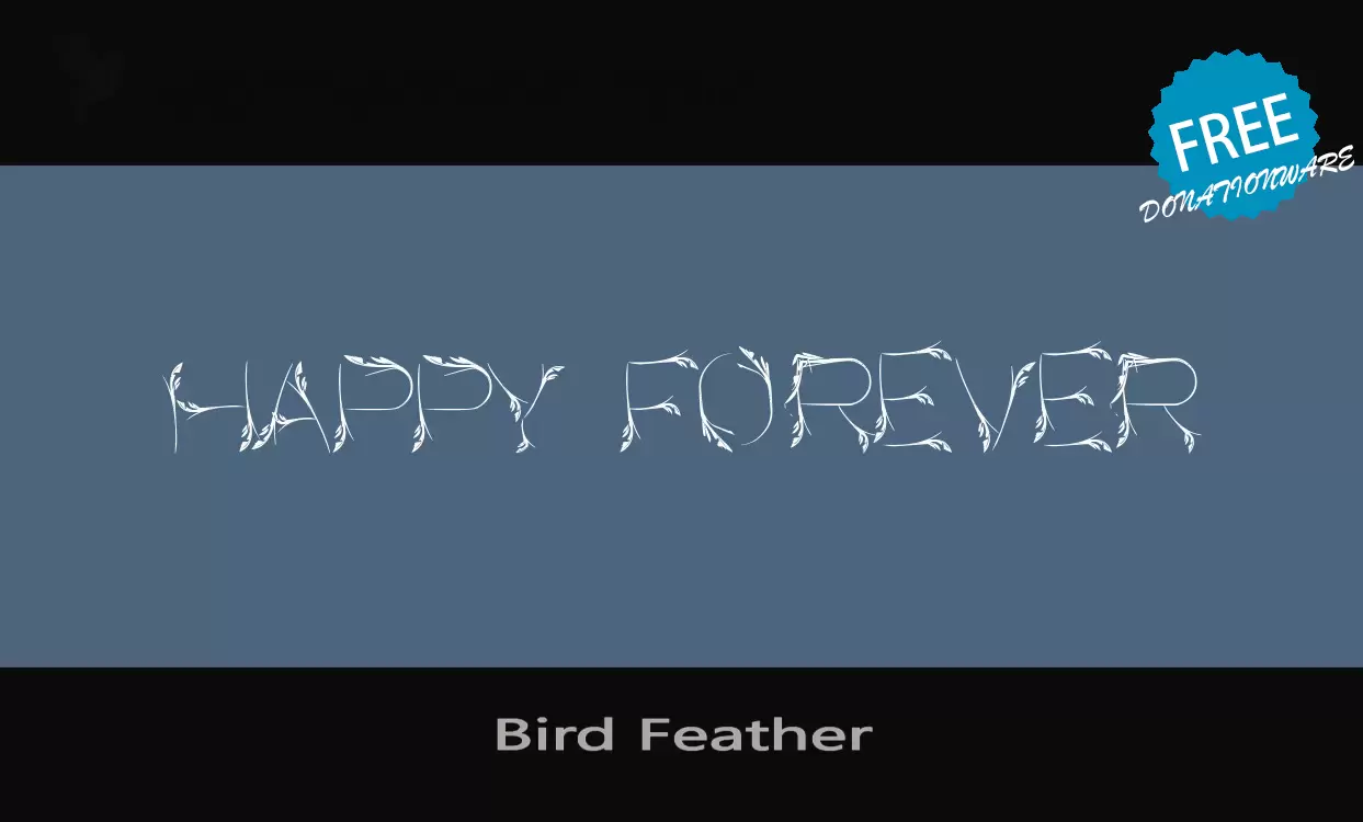 Font Sample of Bird-Feather