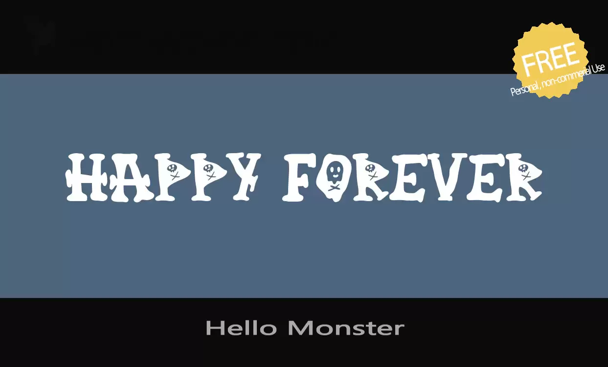 Font Sample of Hello-Monster