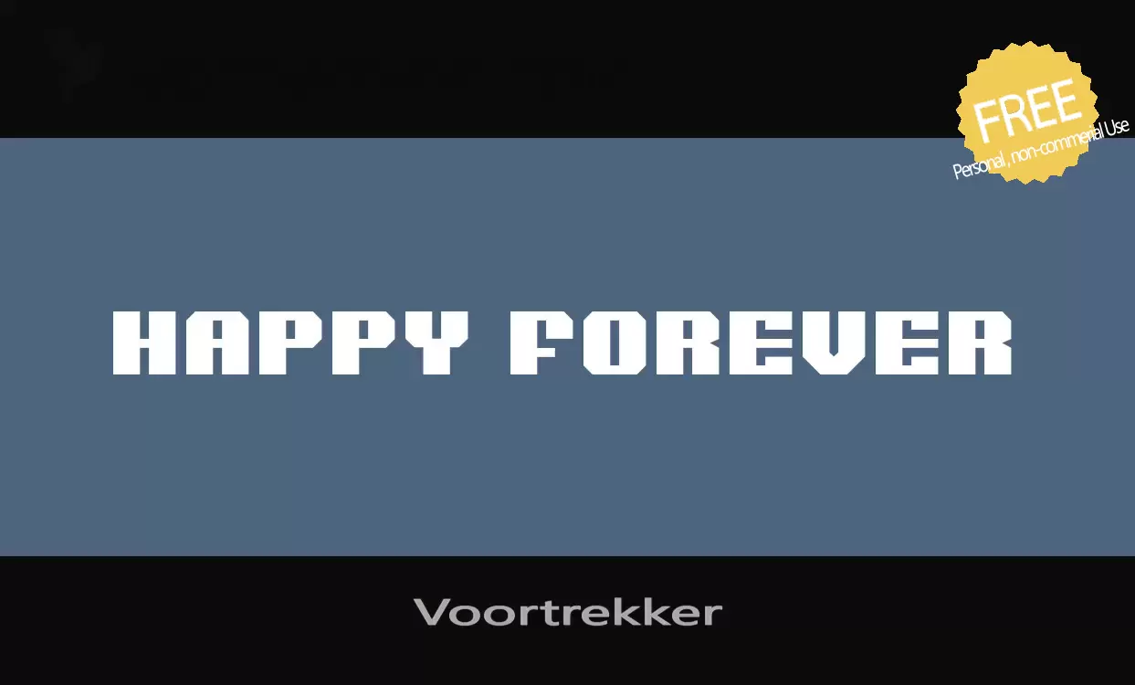 Font Sample of Voortrekker