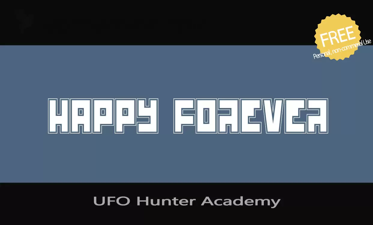 「UFO-Hunter-Academy」字体效果图