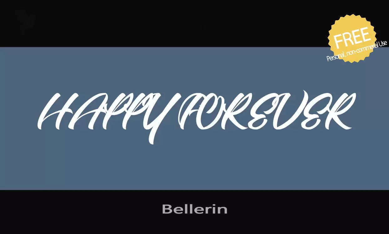 Font Sample of Bellerin