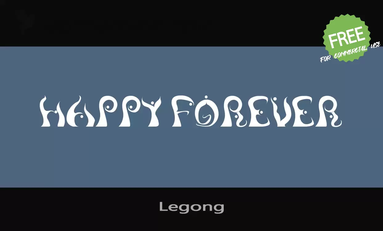 Font Sample of Legong