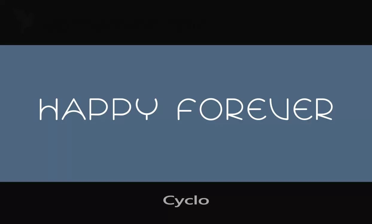 Font Sample of Cyclo