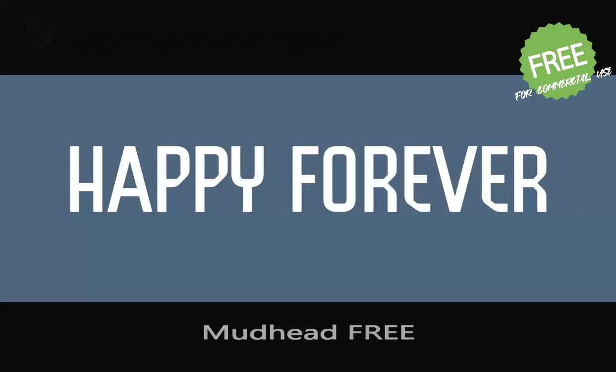 「Mudhead-FREE」字体效果图