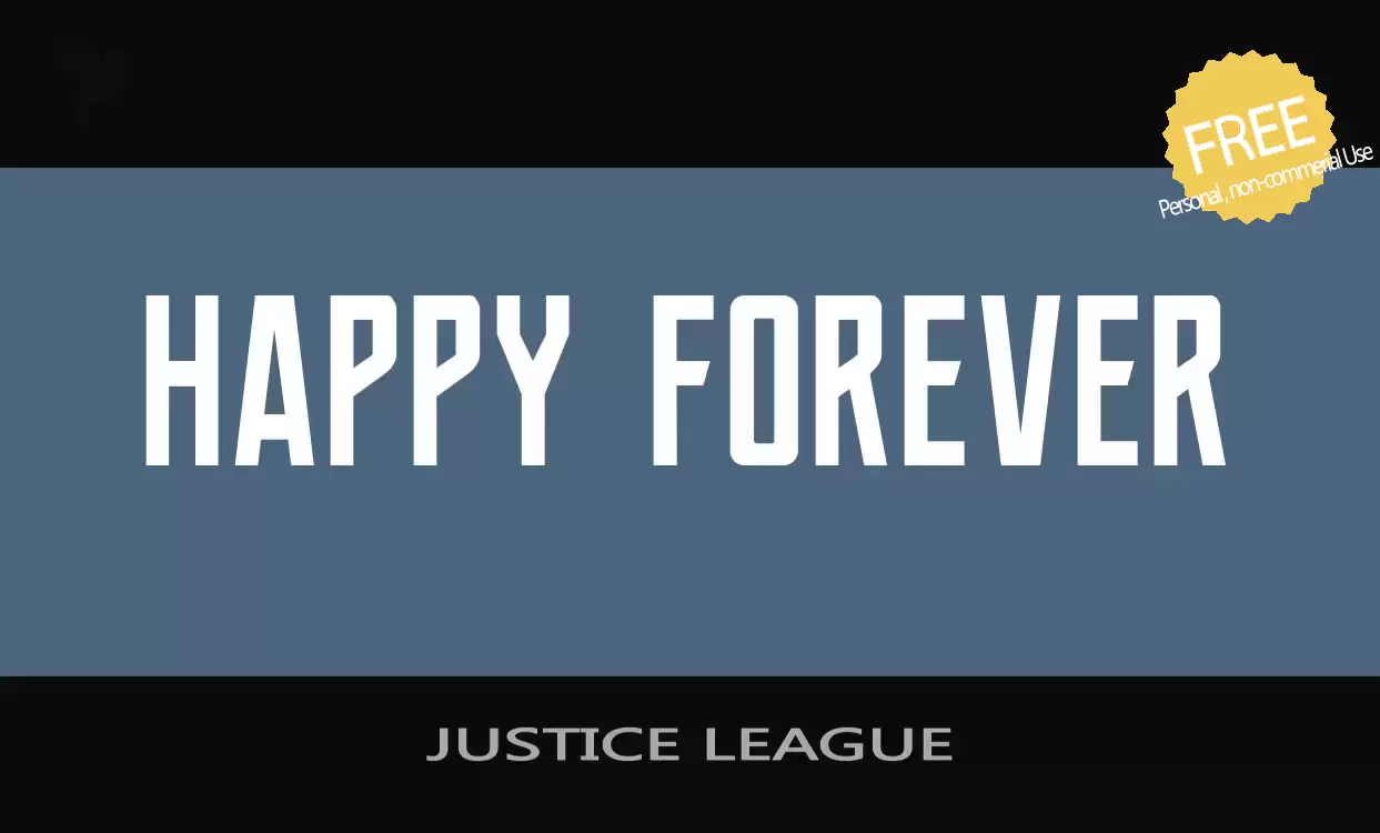 Font Sample of JUSTICE-LEAGUE