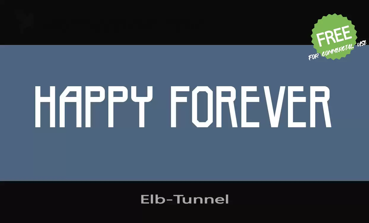 「Elb-Tunnel」字体效果图