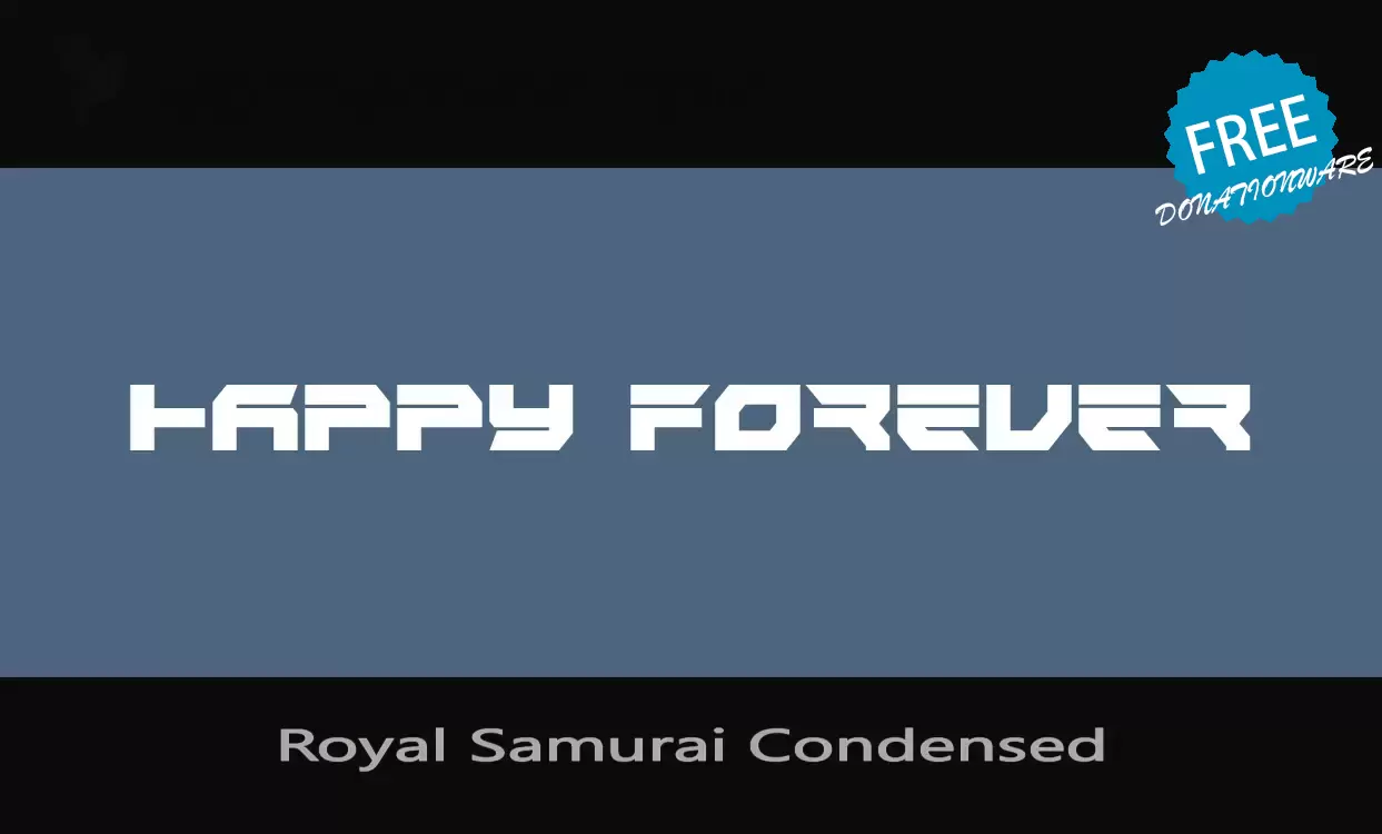 Sample of Royal-Samurai-Condensed