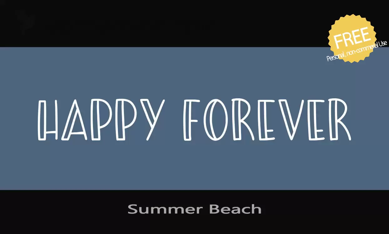 「Summer-Beach」字体效果图