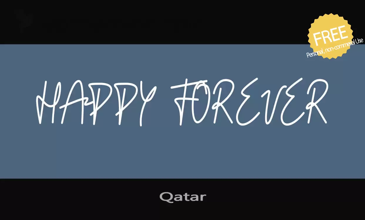 「Qatar」字体效果图