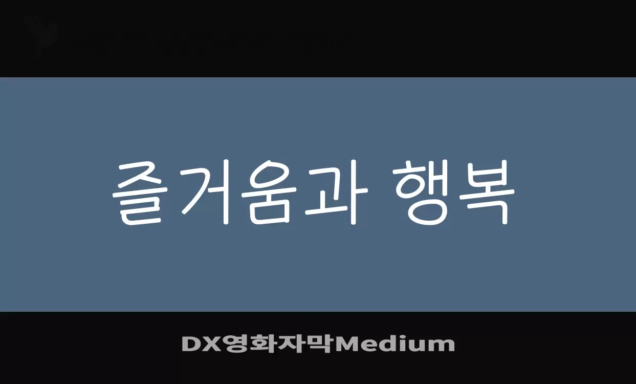 「DX영화자막Medium」字体效果图