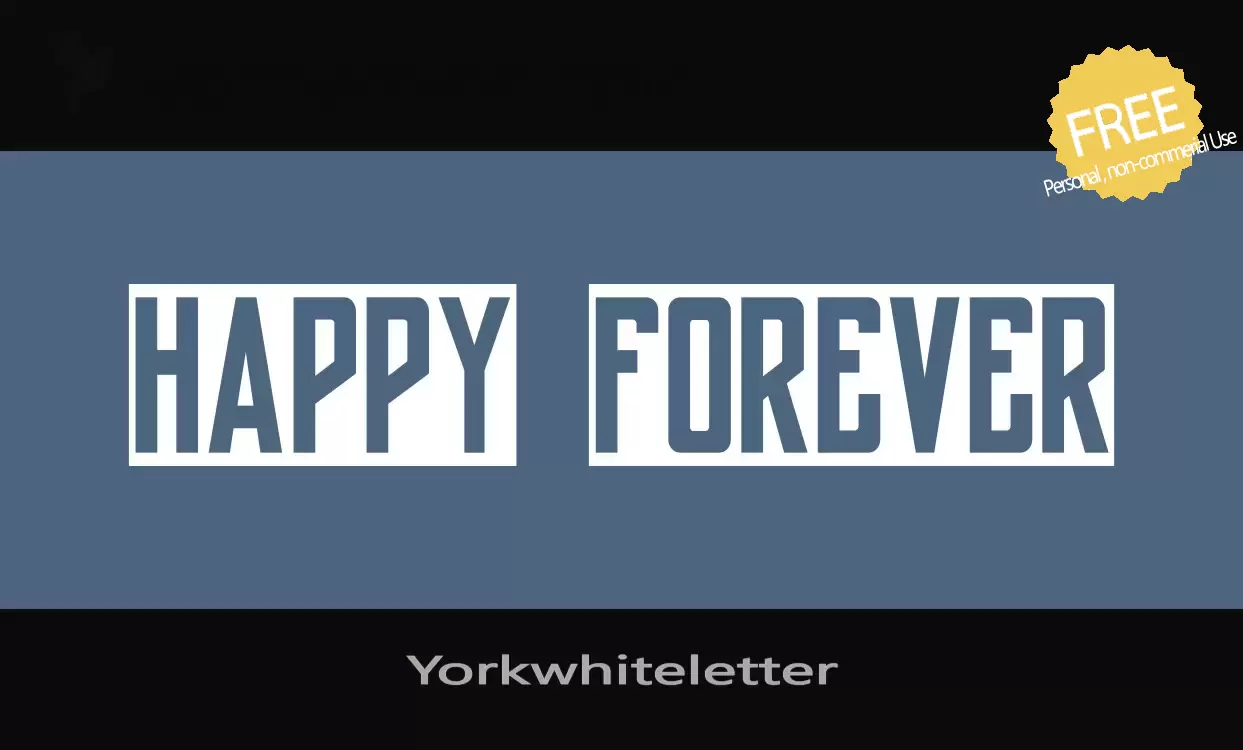 Font Sample of Yorkwhiteletter