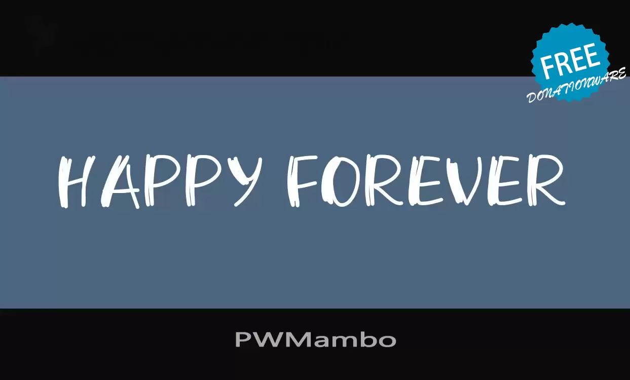 Font Sample of PWMambo