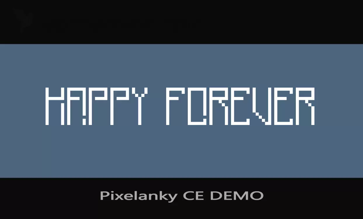 Font Sample of Pixelanky-CE-DEMO