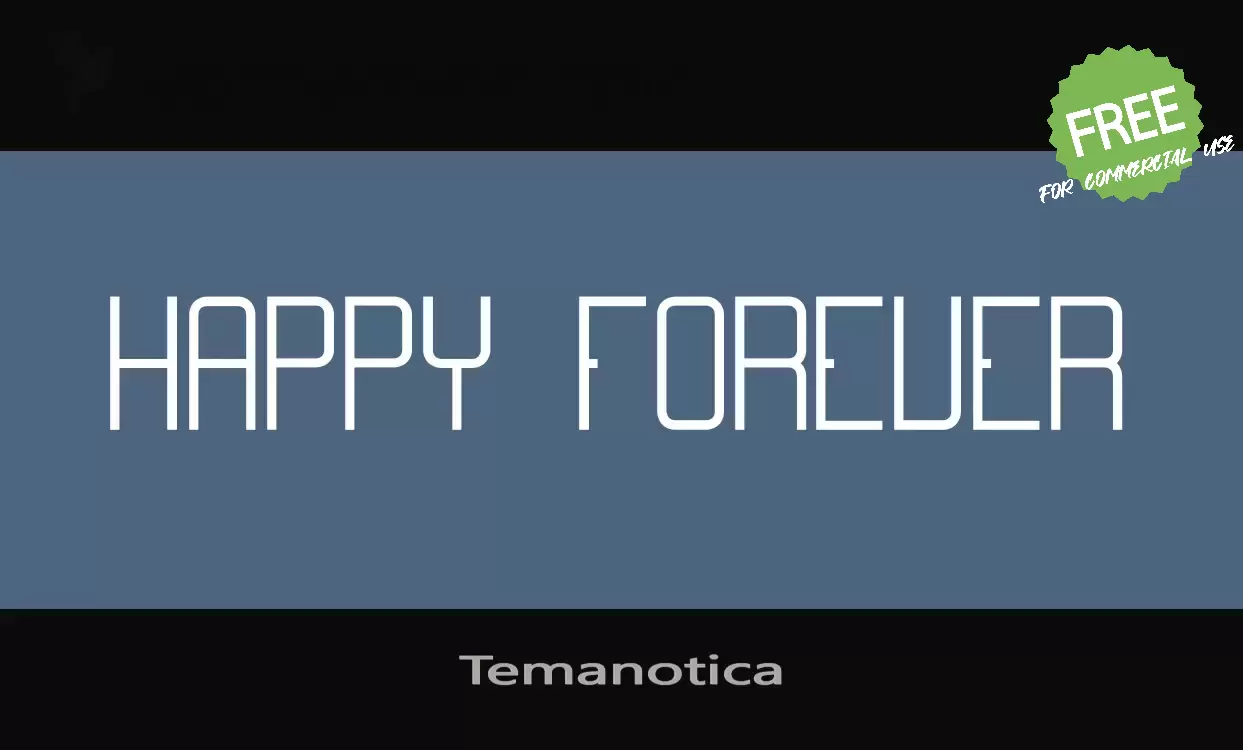 Font Sample of Temanotica