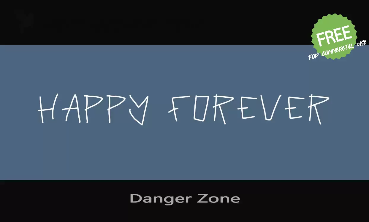 「Danger-Zone」字体效果图