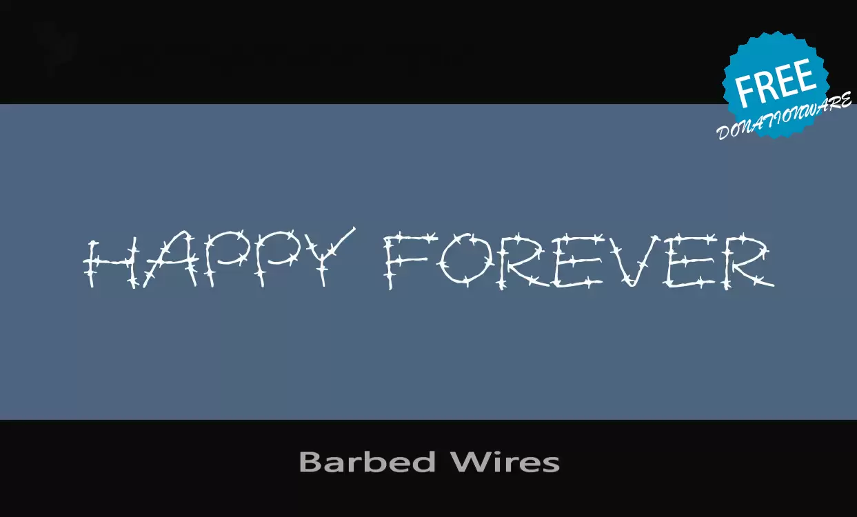 「Barbed-Wires」字体效果图